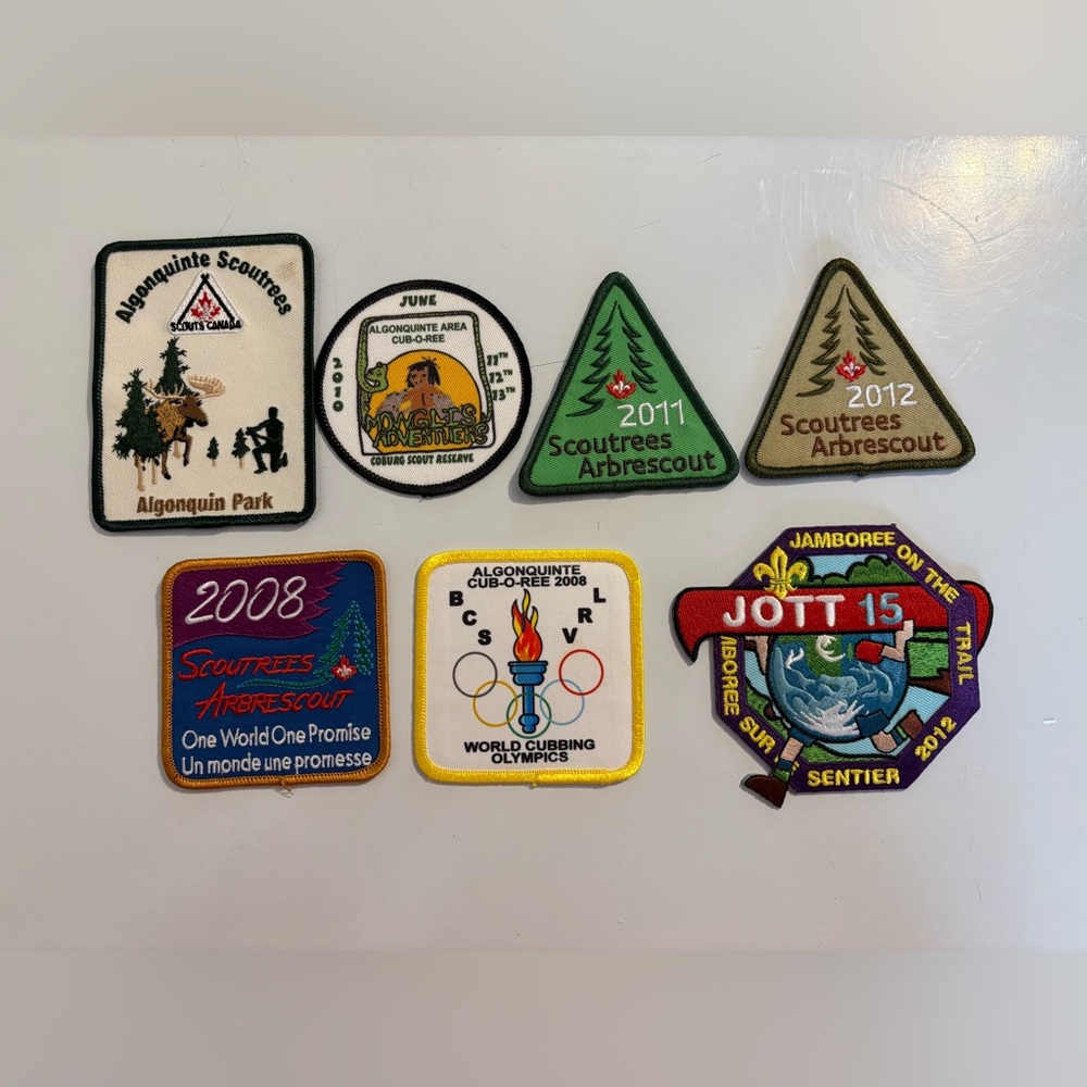 2 for $30 Vintage Canadian Boy Scout Patch Bundle - 7 Pieces
